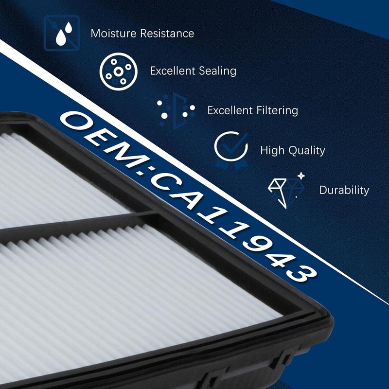 VINMS CA11943 Engine Air Filter for 2017-2024 Hyundai Palisade,Santa Fe,Santa Fe Sport,2016-2024 Kia Sedona,Sorento,Telluride 28113-A9100 - Image 4